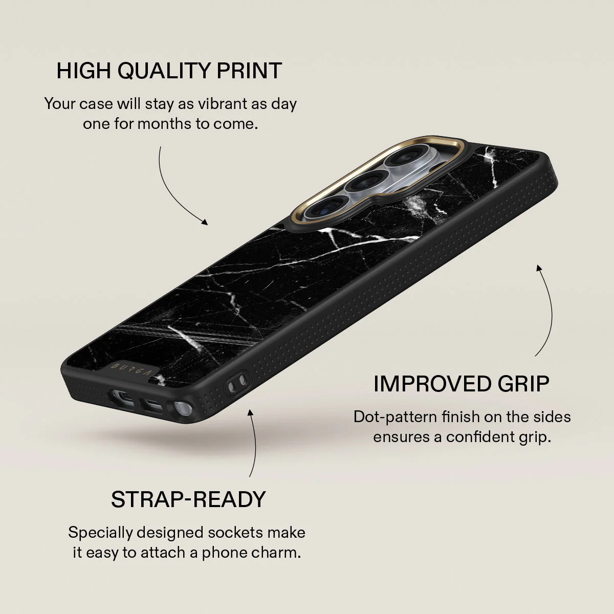 Noir Origin - Black Marble Samsung Galaxy S26 Ultra Case - Image 9