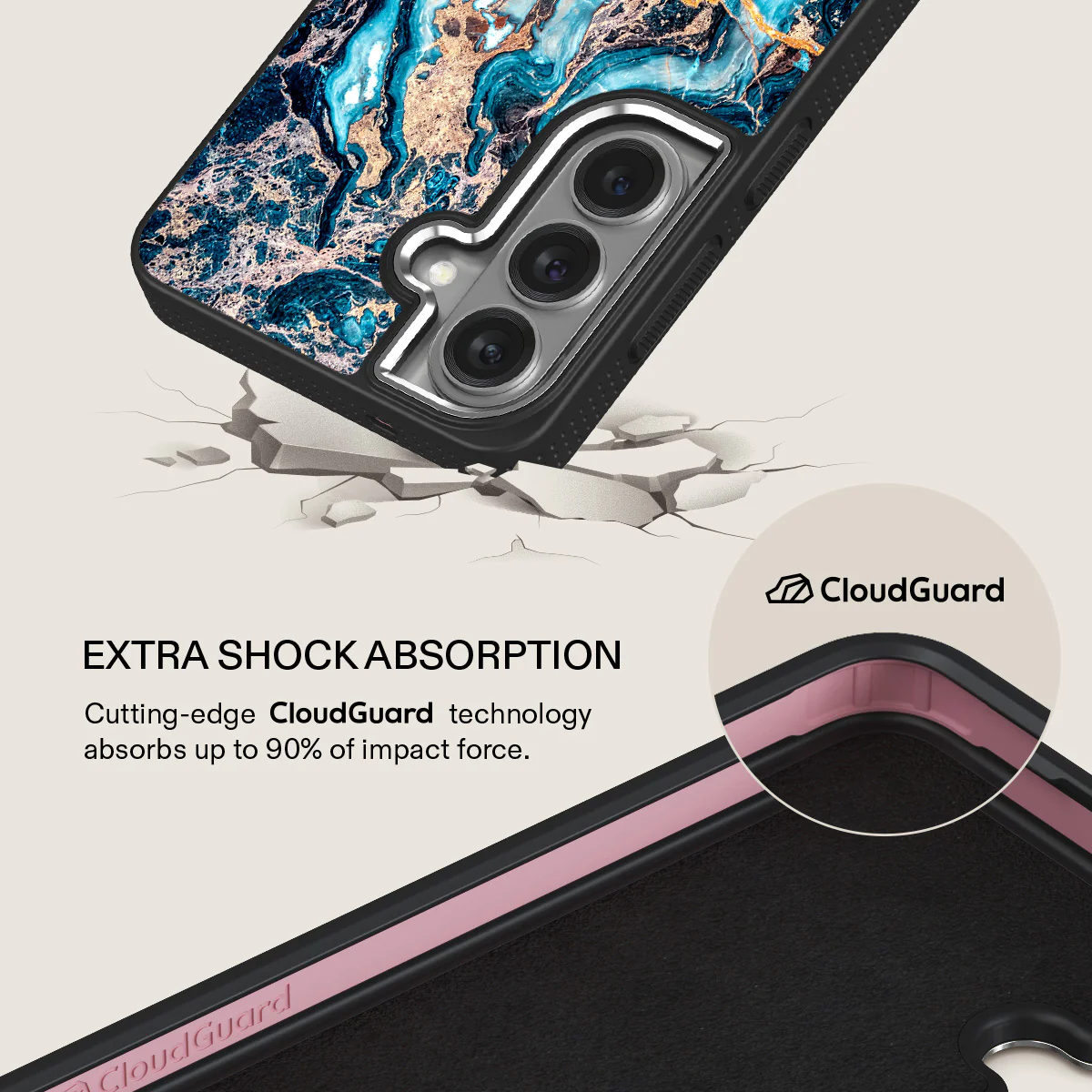 Mystic River - Blue Marble Samsung Galaxy S26 Plus Case - Image 21