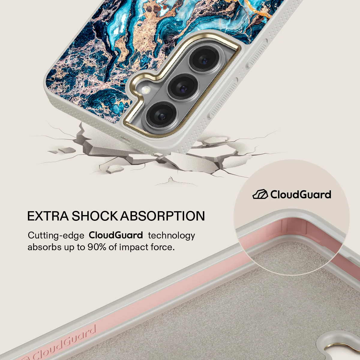 Mystic River - Blue Marble Samsung Galaxy S26 Plus Case - Image 28