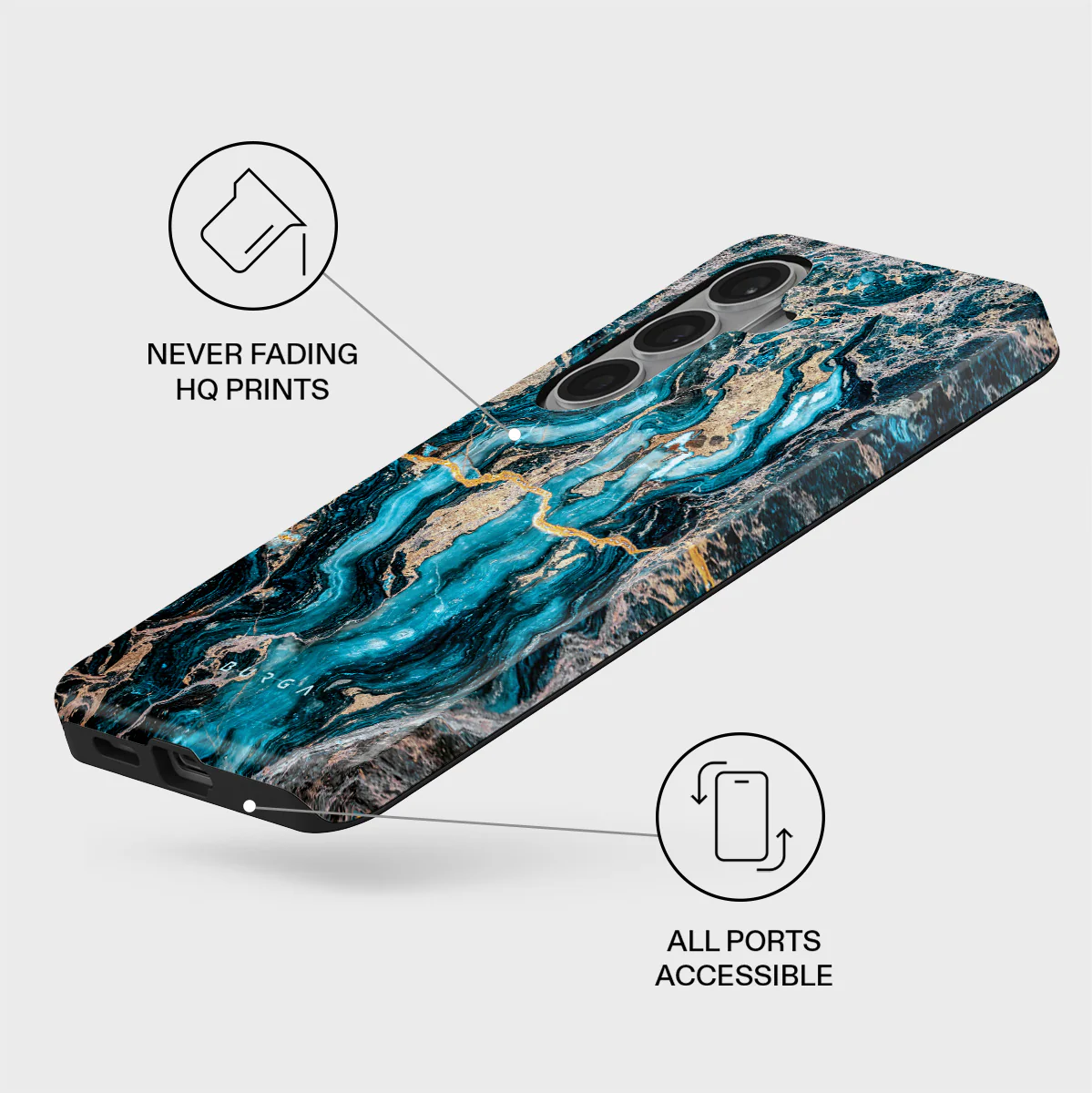 Mystic River - Blue Marble Samsung Galaxy S26 Plus Case - Image 3