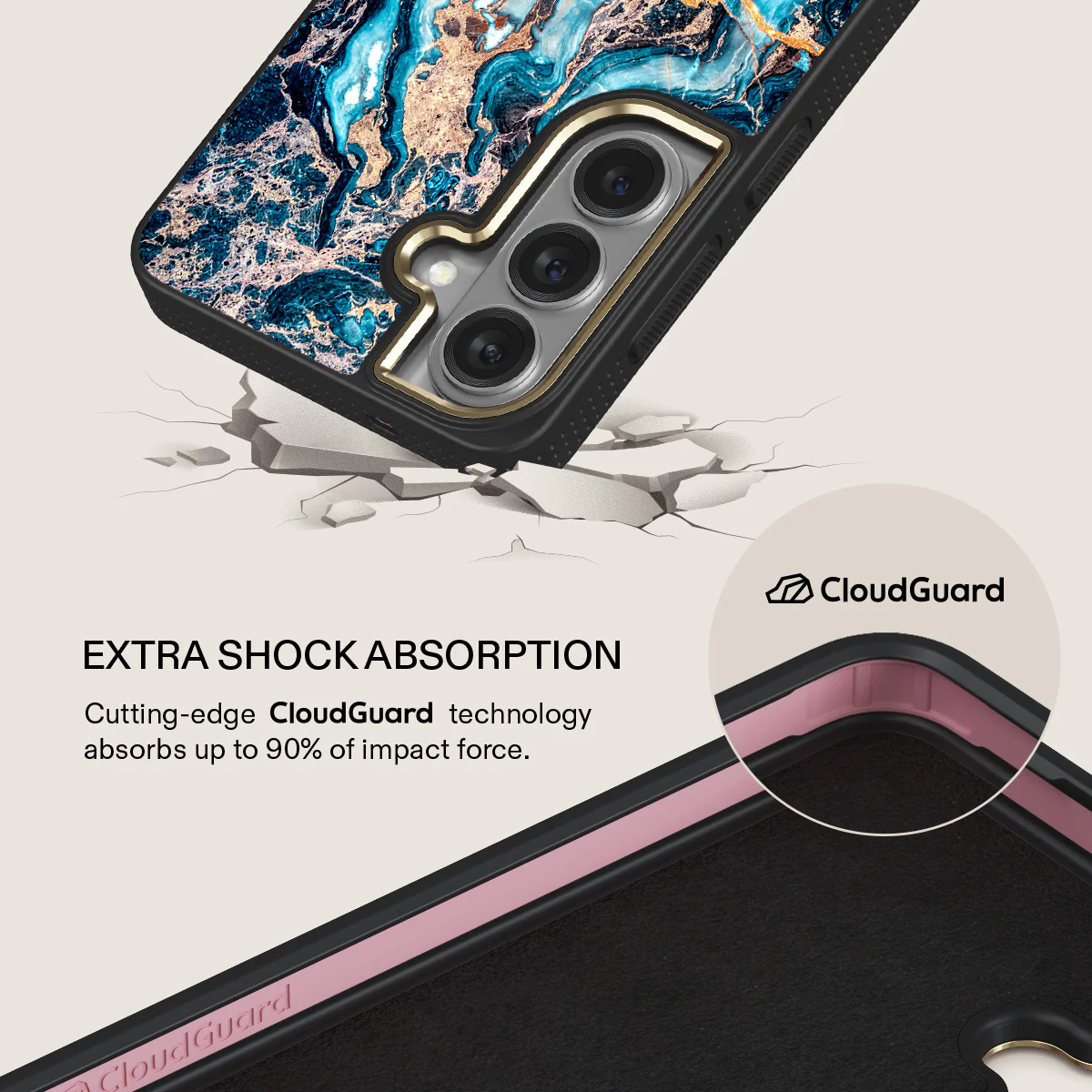 Mystic River - Blue Marble Samsung Galaxy S26 Plus Case - Image 7