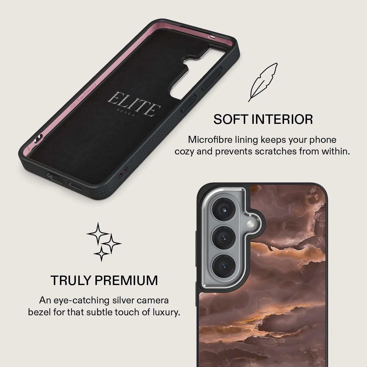 Fire Wood - Brown Marble Samsung Galaxy S26 Case - Image 24