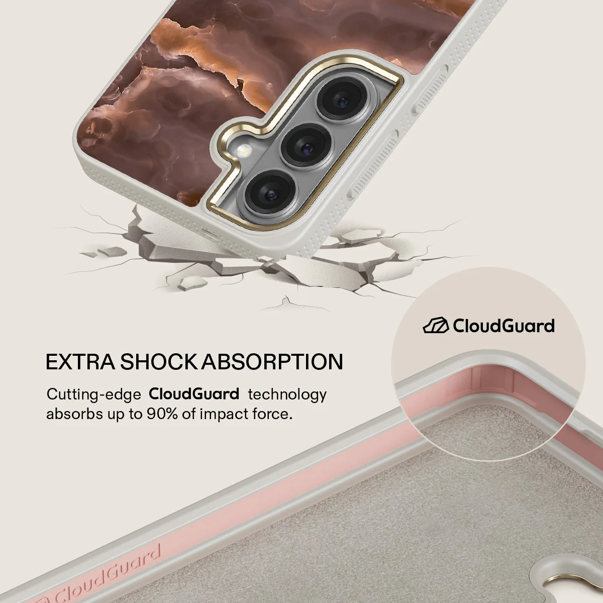 Fire Wood - Brown Marble Samsung Galaxy S26 Case - Image 28