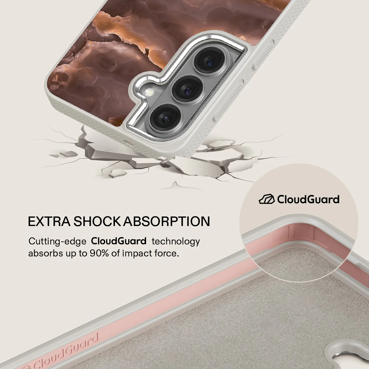 Fire Wood - Brown Marble Samsung Galaxy S26 Case - Image 35