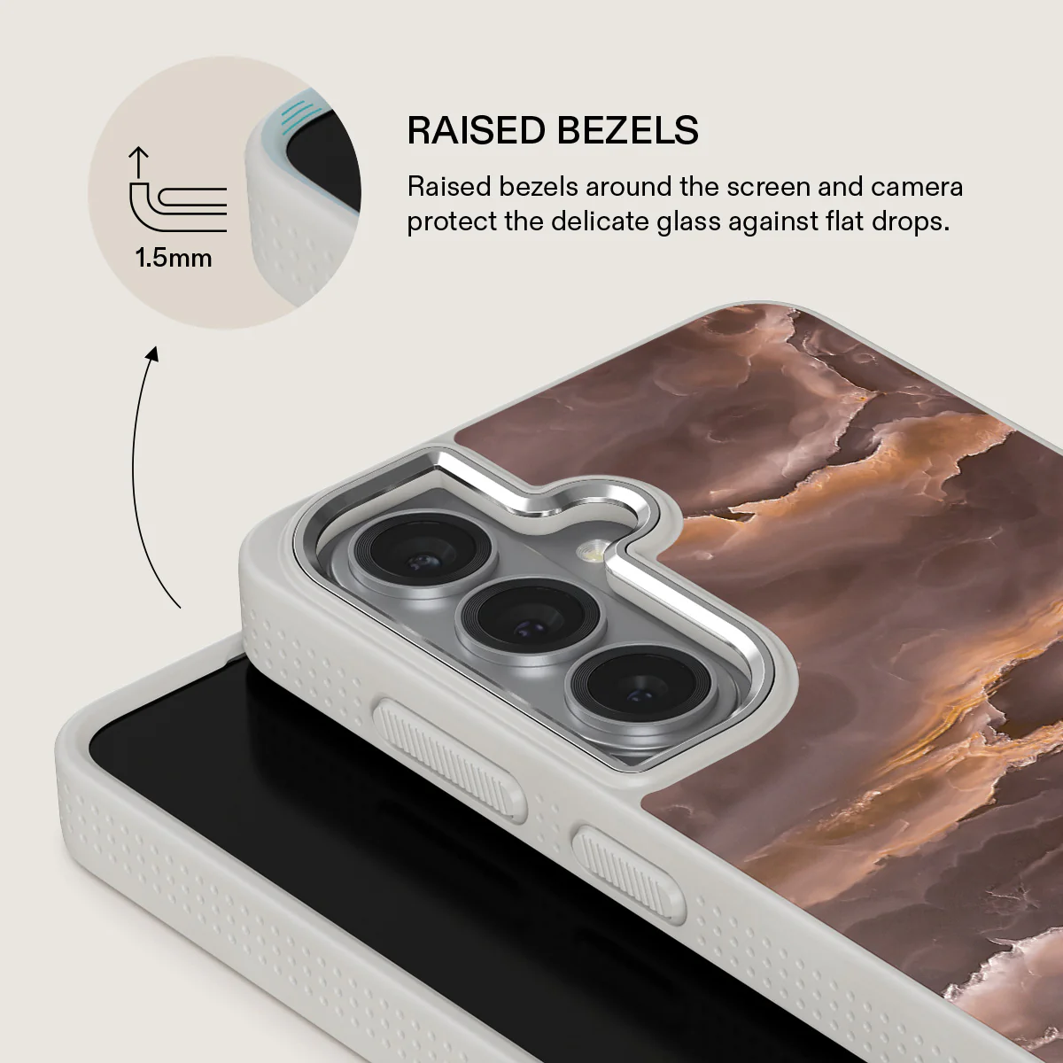 Fire Wood - Brown Marble Samsung Galaxy S26 Case - Image 36