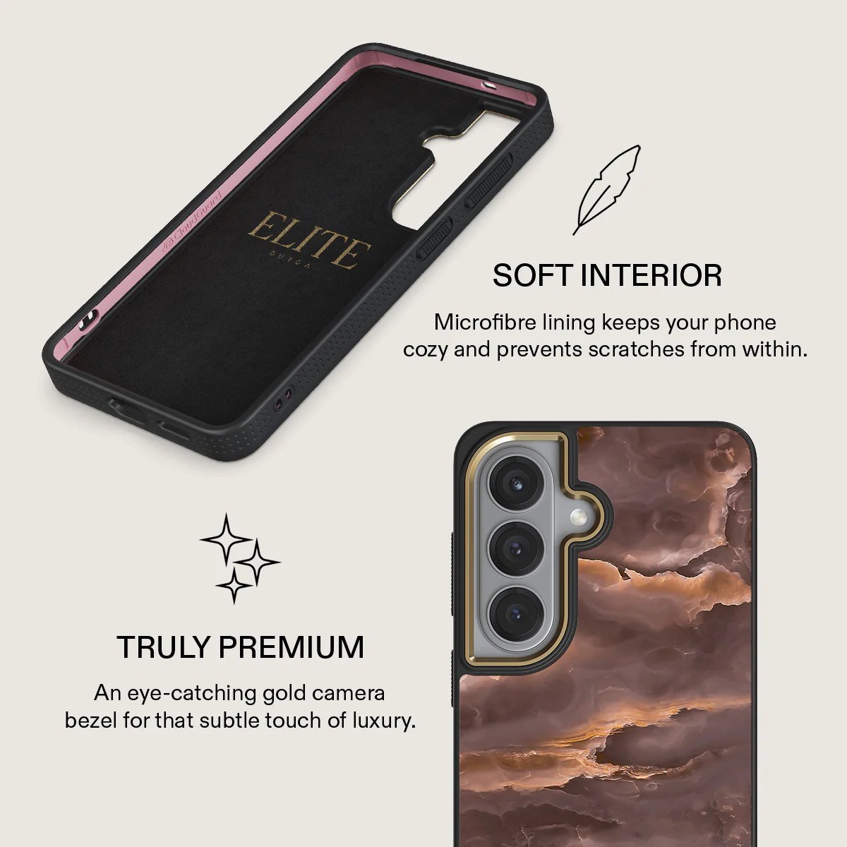 Fire Wood - Brown Marble Samsung Galaxy S26 Plus Case - Image 10