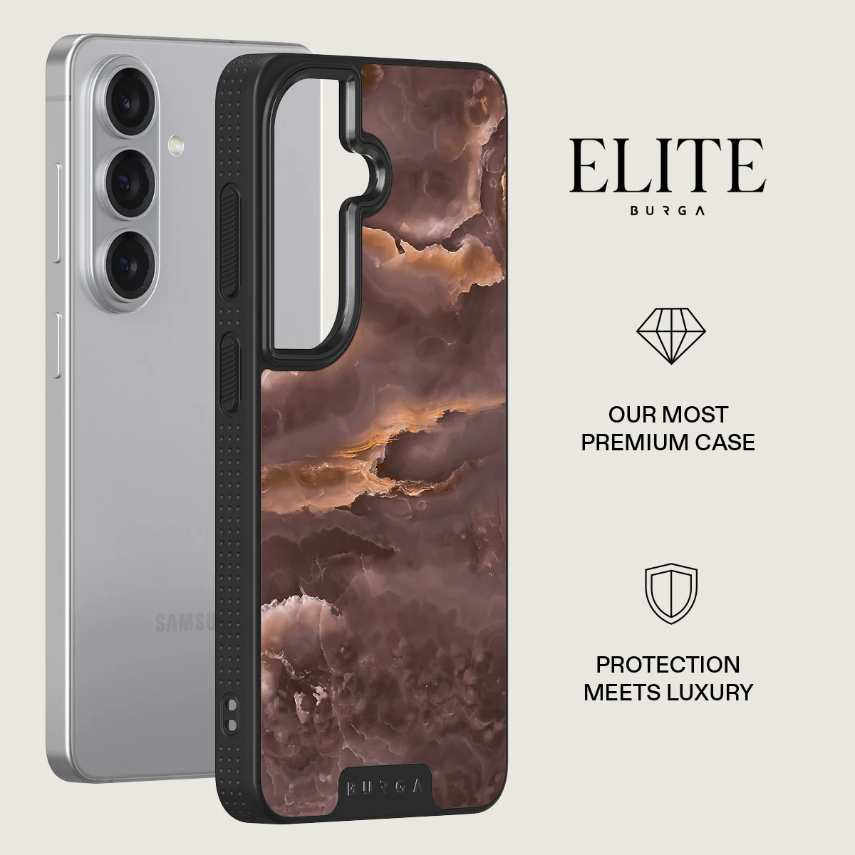 Fire Wood - Brown Marble Samsung Galaxy S26 Plus Case - Image 13