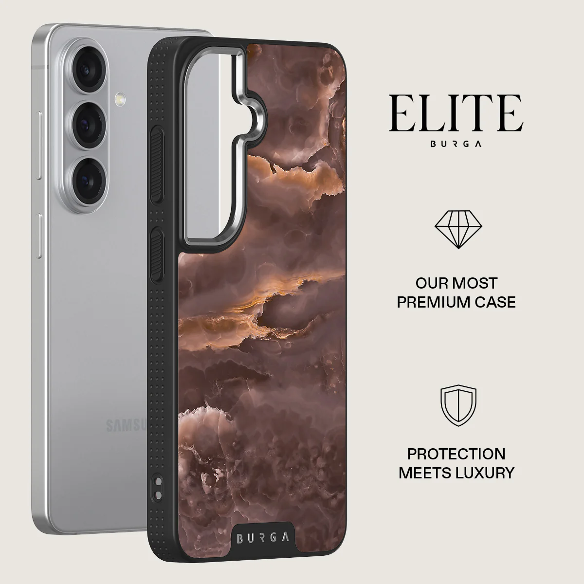 Fire Wood - Brown Marble Samsung Galaxy S26 Plus Case - Image 20