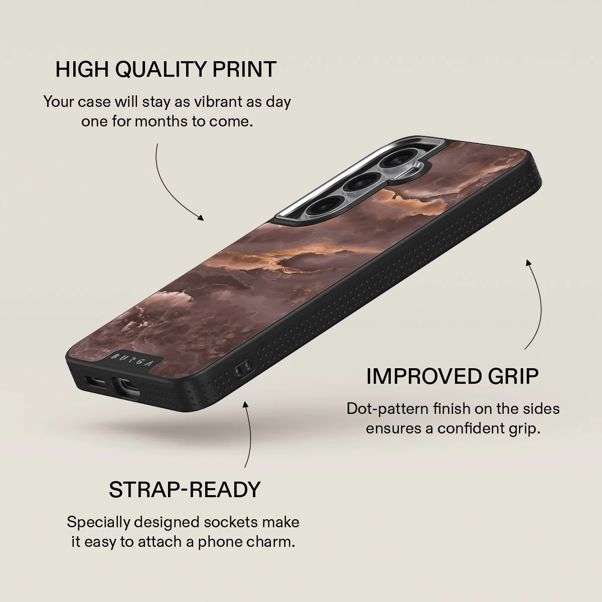 Fire Wood - Brown Marble Samsung Galaxy S26 Plus Case - Image 23
