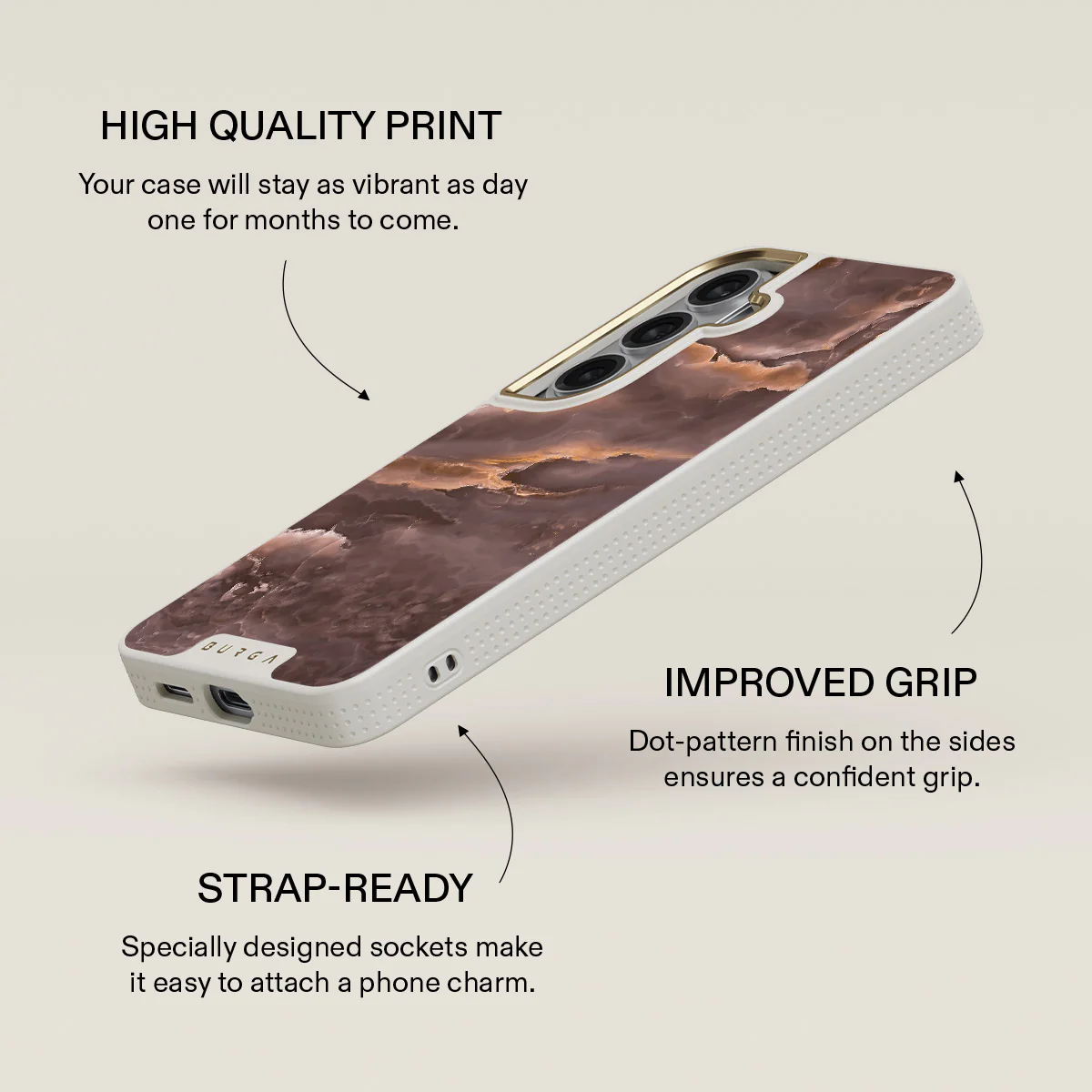 Fire Wood - Brown Marble Samsung Galaxy S26 Plus Case - Image 30