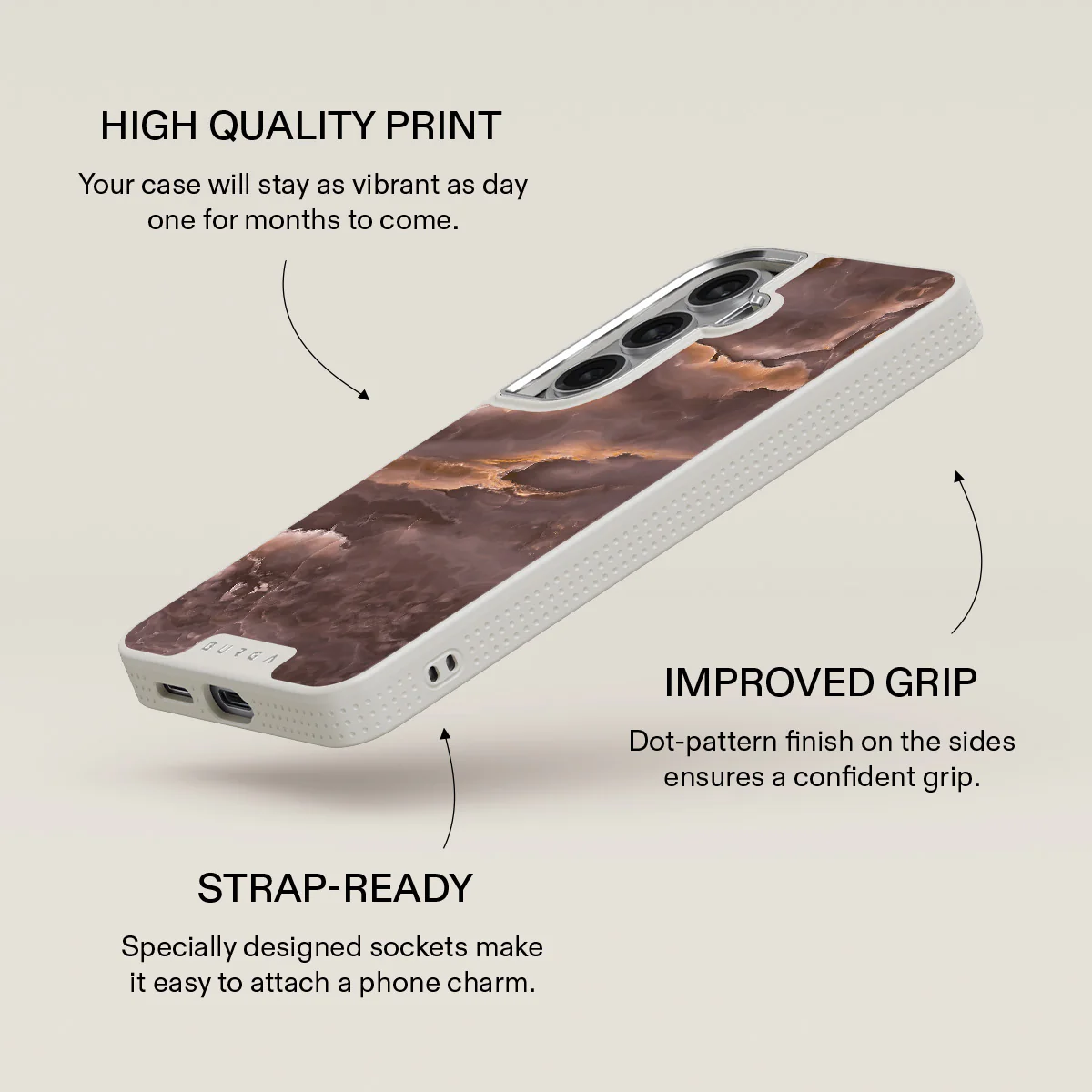 Fire Wood - Brown Marble Samsung Galaxy S26 Plus Case - Image 37