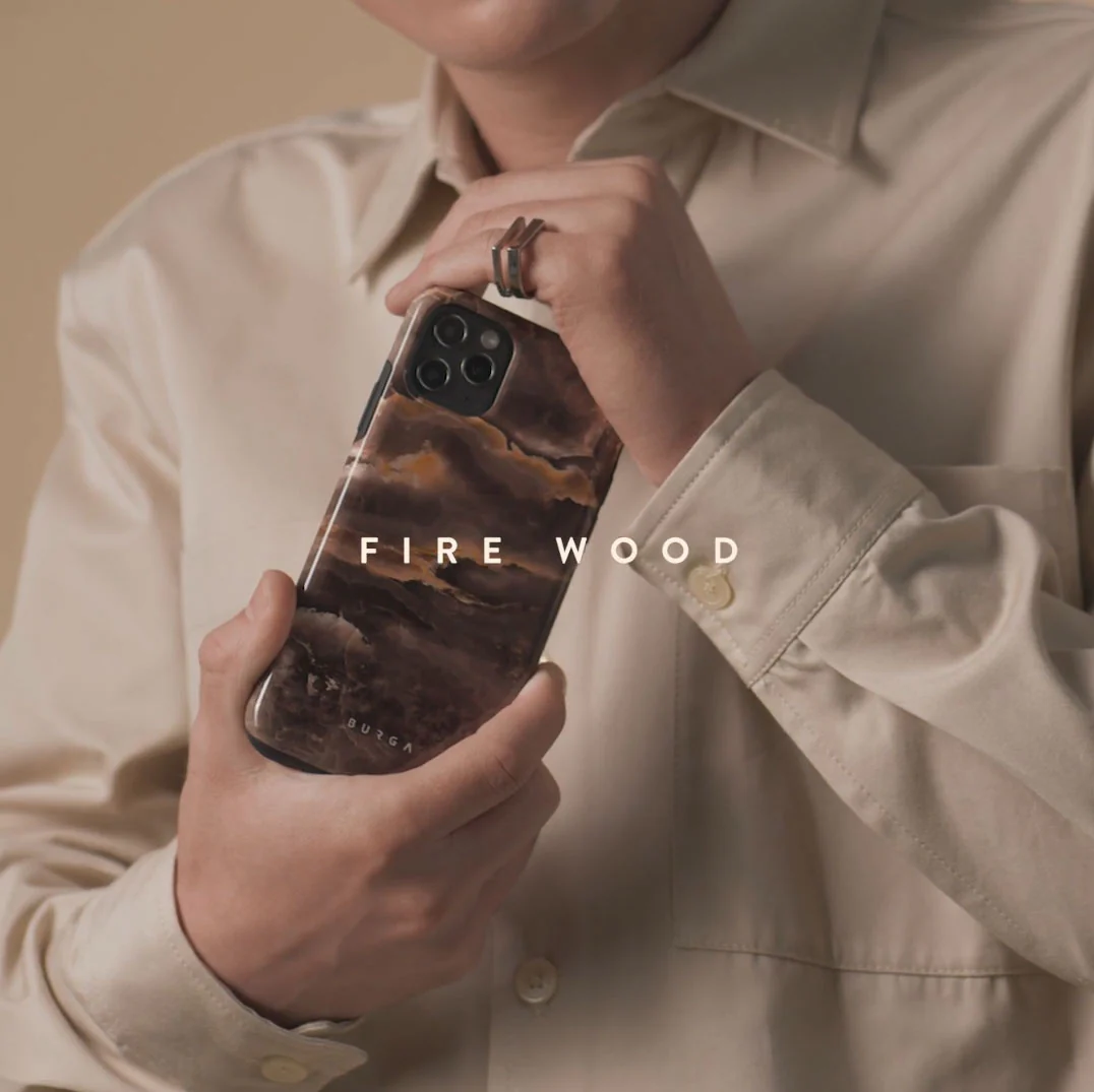 Fire Wood - Brown Marble Samsung Galaxy S26 Plus Case - Image 40