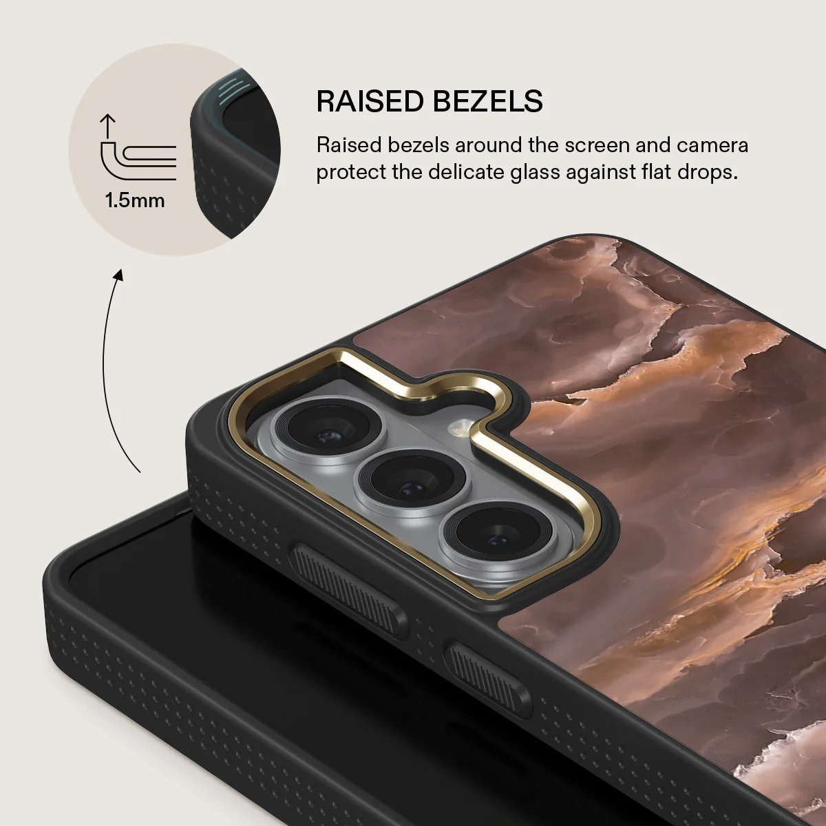 Fire Wood - Brown Marble Samsung Galaxy S26 Plus Case - Image 8