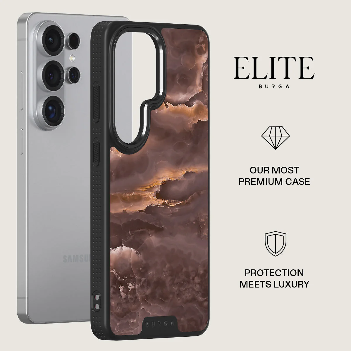 Fire Wood - Brown Marble Samsung Galaxy S26 Ultra Case - Image 13