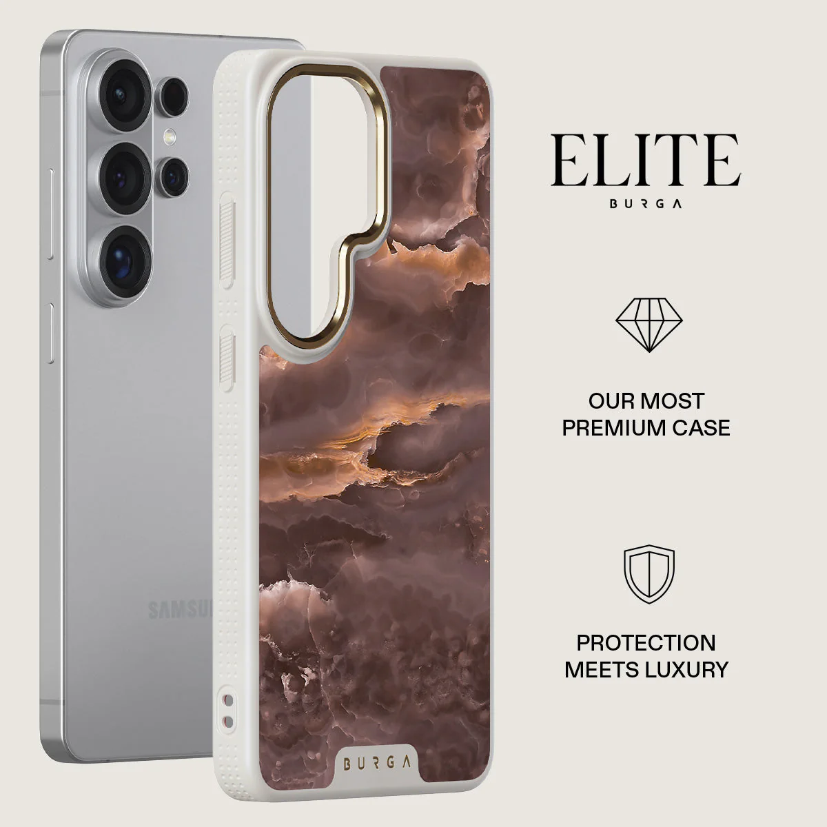 Fire Wood - Brown Marble Samsung Galaxy S26 Ultra Case - Image 27