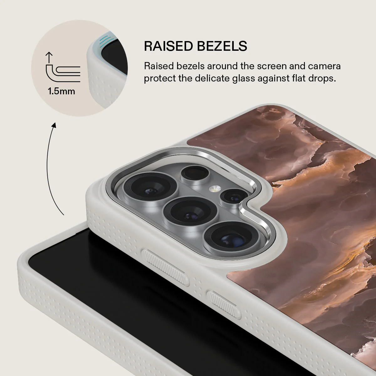 Fire Wood - Brown Marble Samsung Galaxy S26 Ultra Case - Image 36