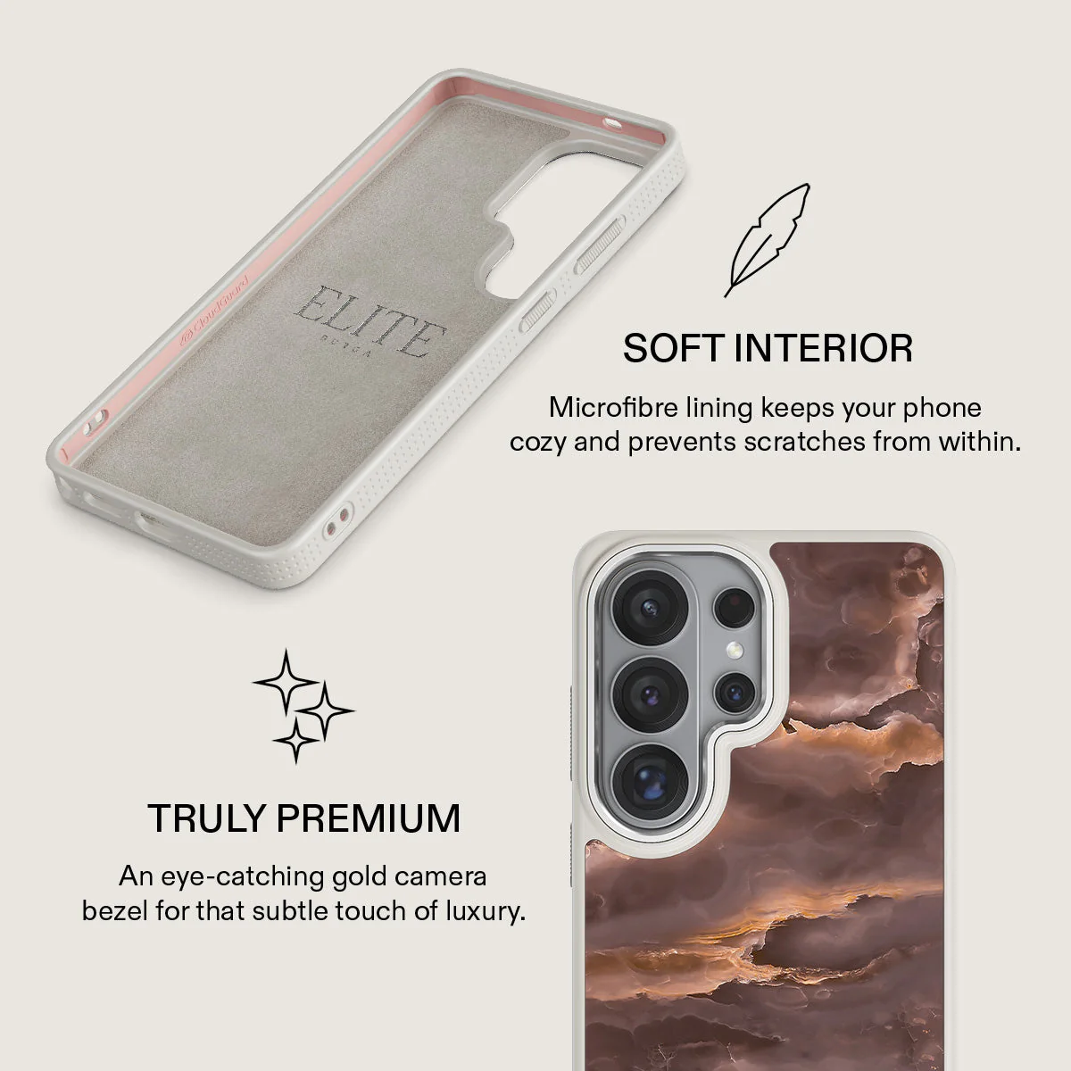 Fire Wood - Brown Marble Samsung Galaxy S26 Ultra Case - Image 38