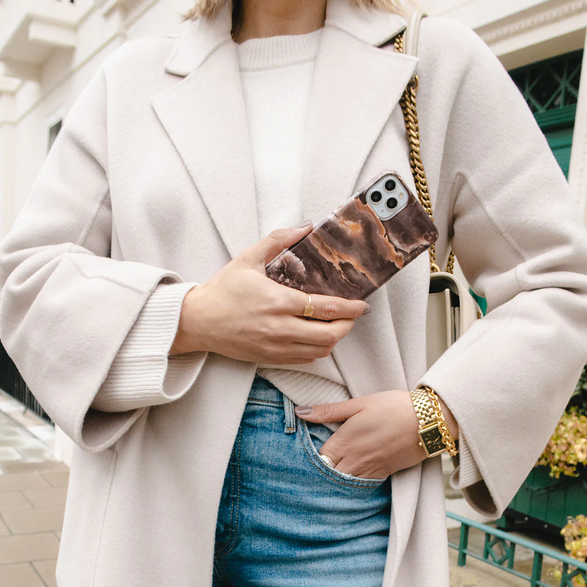 Fire Wood - Brown Marble Samsung Galaxy S26 Ultra Case - Image 47