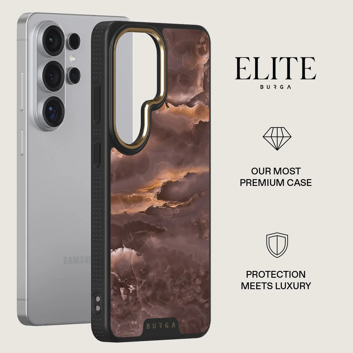 Fire Wood - Brown Marble Samsung Galaxy S26 Ultra Case - Image 6