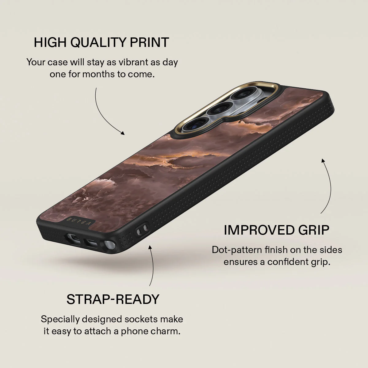 Fire Wood - Brown Marble Samsung Galaxy S26 Ultra Case - Image 9