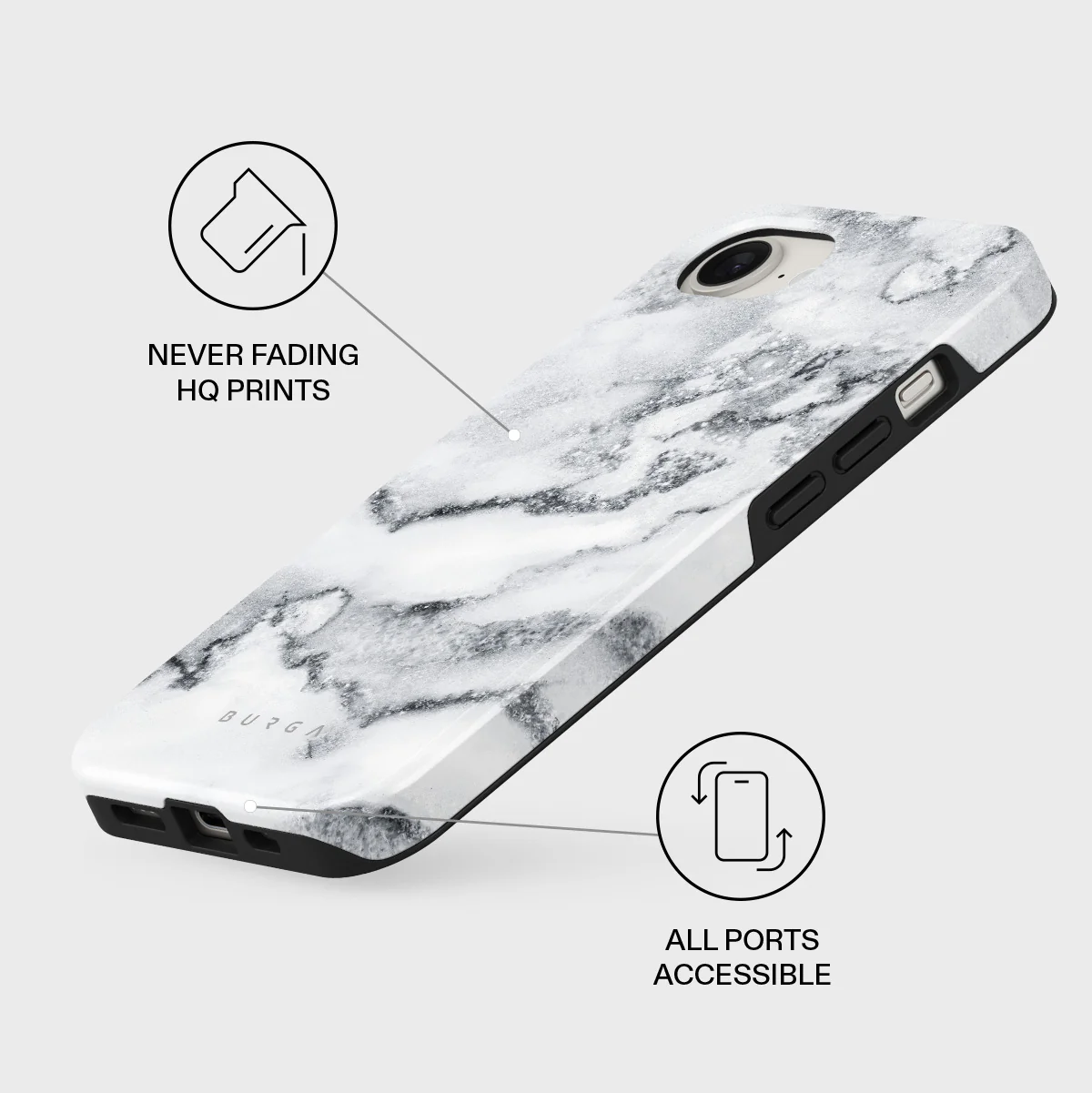 White Winter - Classy Marble iPhone 17e Case - Image 3