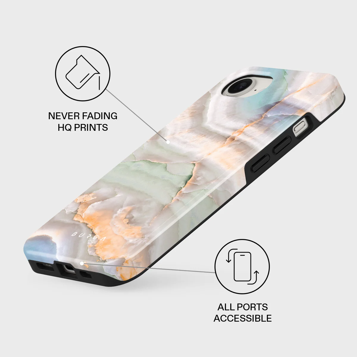 Pastel Hues - Colorful Marble iPhone 17e Case - Image 3